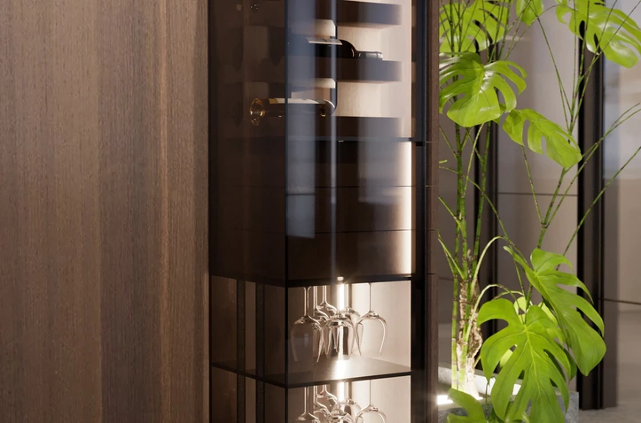 Custom wine and cigar cabinet — detail 4