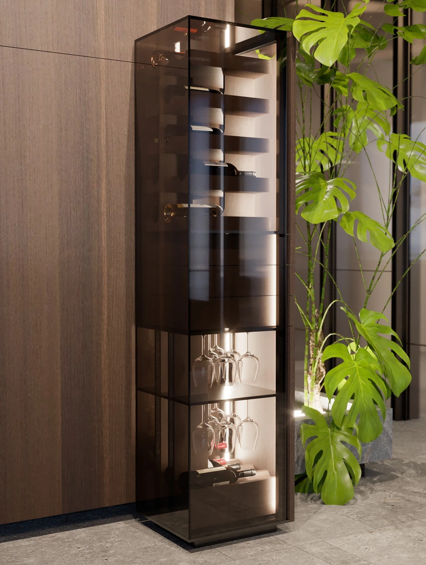 Custom wine and cigar cabinet