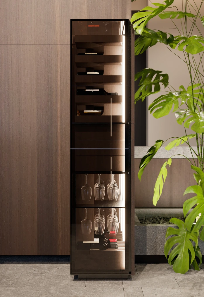 Custom wine and cigar cabinet — detail 3