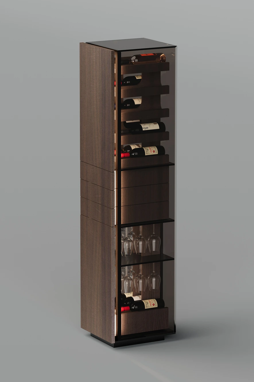 Custom wine and cigar cabinet — detail 1
